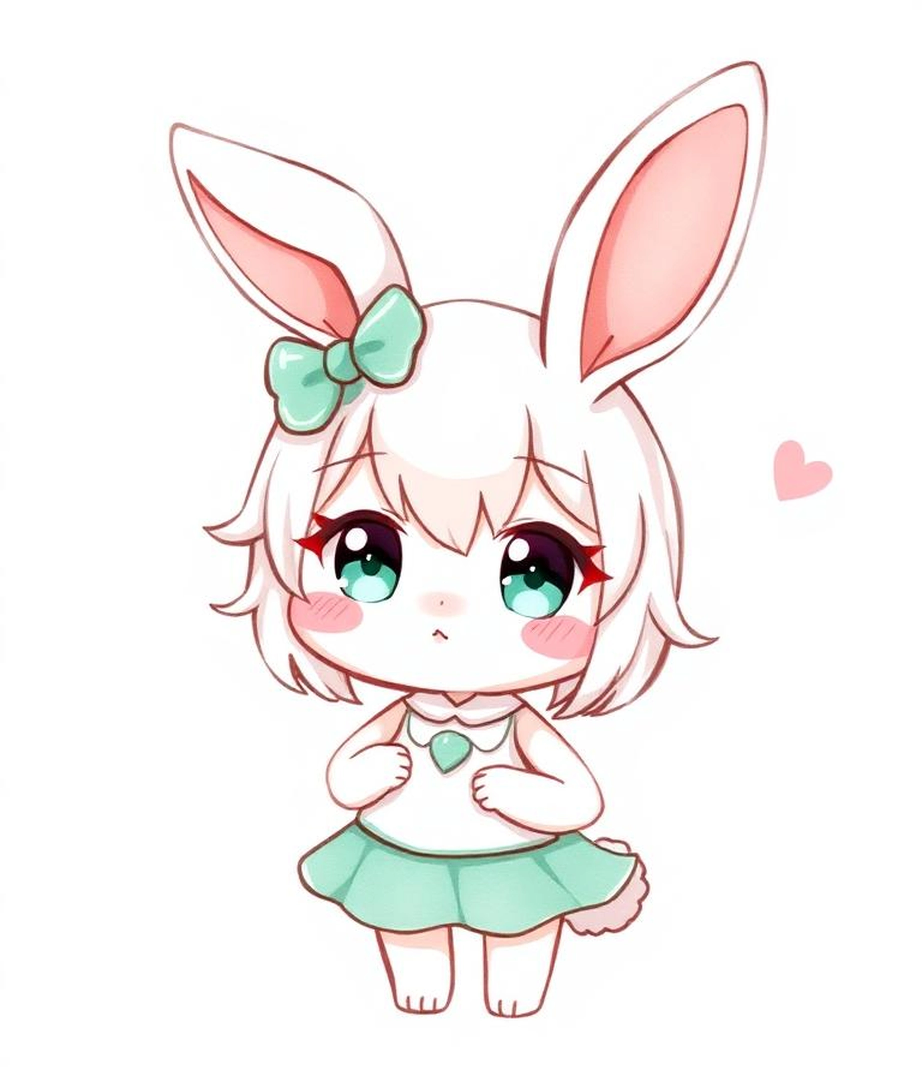 水彩兔耳娘